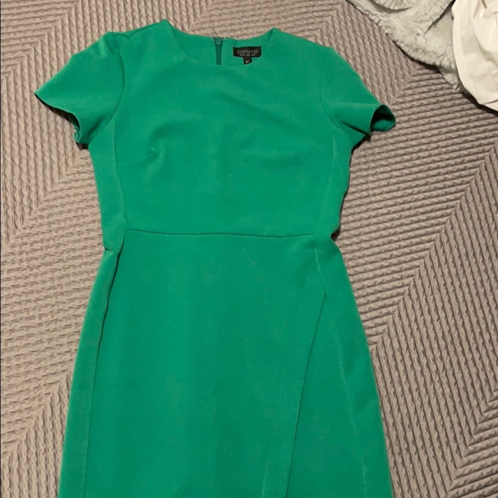Green topshop dress